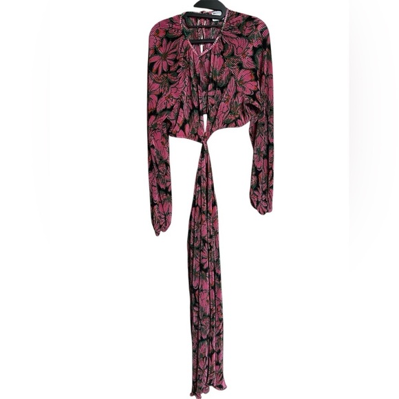 ASOS Plisse Volume Sleeve Maxi Dress - Picture 5 of 10